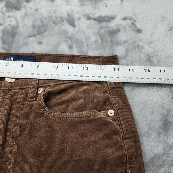 Gap Denim Jeans Womens 2/26R Cozy Brown Stretch Corduroy High Rise Vintage Slim - Picture 8 of 12